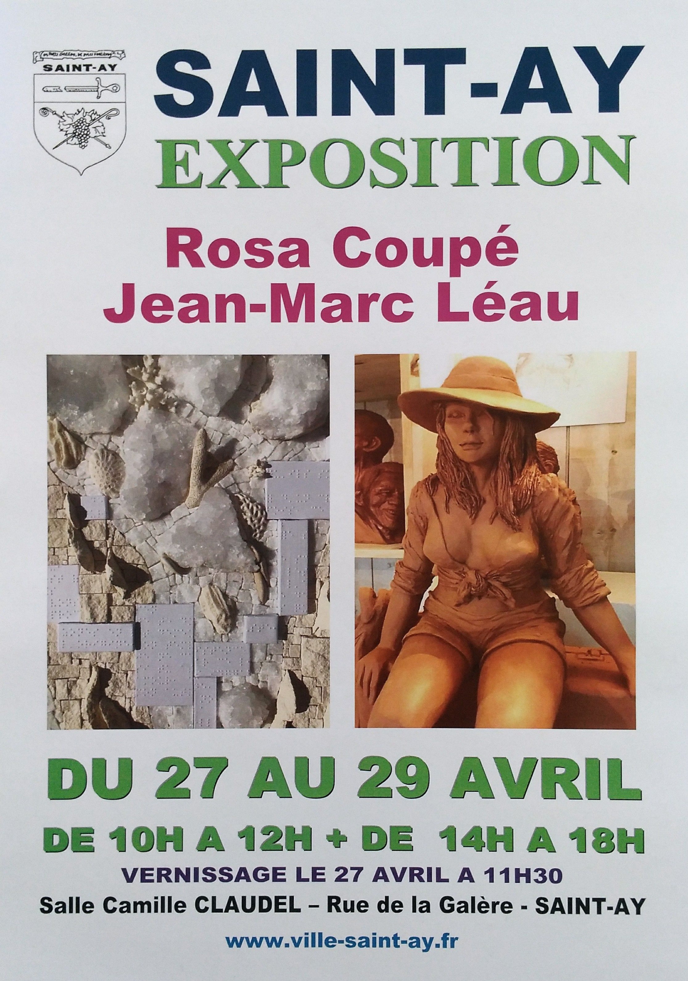 Exposition de Jean-Marc Léau et Rosa Coupé Saint-Ay, avril 2019