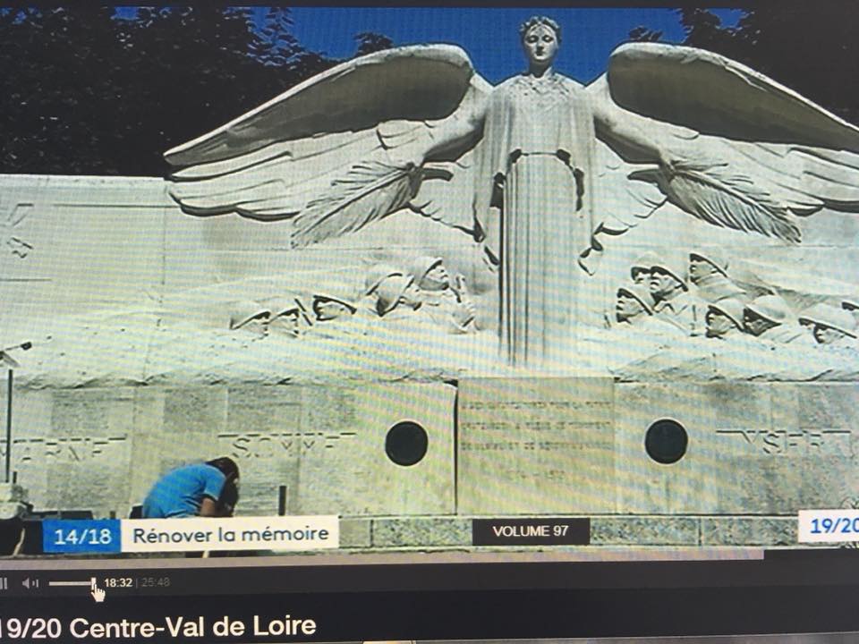 FR3 Centre Val de Loire, été 2018 (dans le cadre de l’ajout, sur le monument aux morts, des 227 noms des soldats dunois disparus durant la première guerre mondiale)