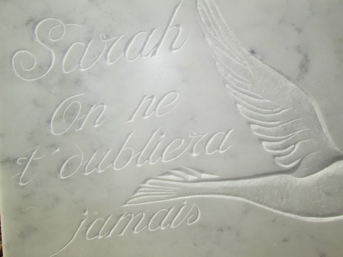 Création d'une plaque personnalisée (marbre)